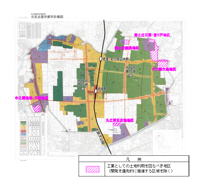北名古屋市都市計画図