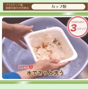 カップをすすぐ