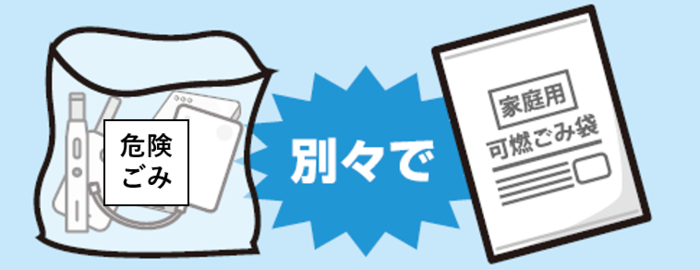 【画像解説】危険ごみ出し方イメージ
