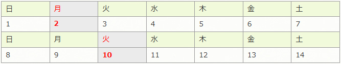 イラスト：提出期限の例