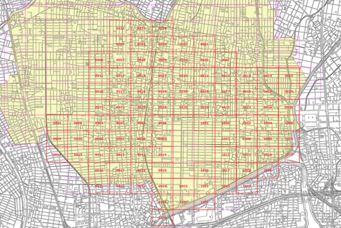 図面：下水道台帳図 汚水