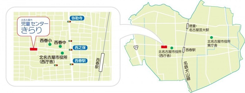 地図：児童センターきらりアクセス