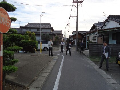 写真：通学路の緊急合同点検