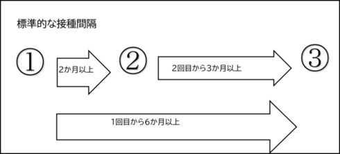 画像：標準的な接種間隔