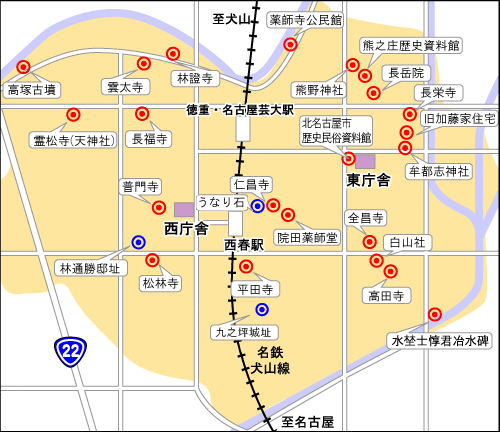 地図：史跡・文化財マップ