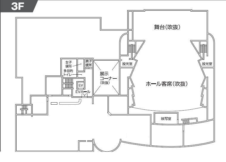 フロアマップ：文化勤労会館3階平面図