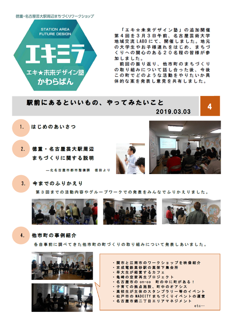 写真：第4回エキミラかわら版