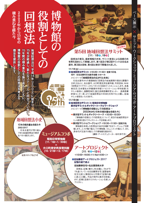 写真：あの頃の楽しさも悩みも余すことなく語れる場・展　チラシ裏