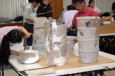 写真：埴輪研究会と北名古屋の埴輪