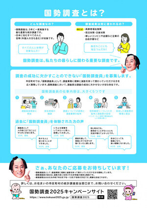 写真：国勢調査員　大募集　チラシ裏