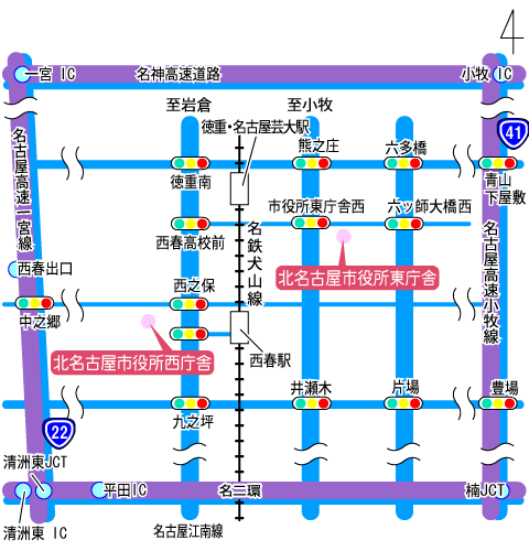 西庁舎・東庁舎総合地図