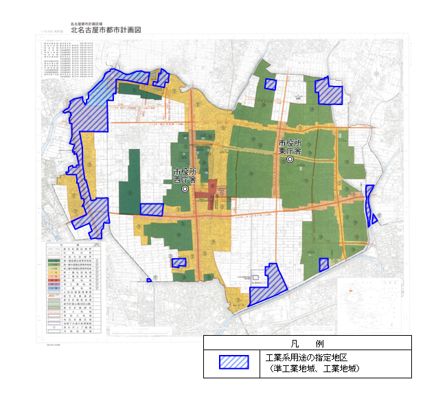 北名古屋市都市計画図