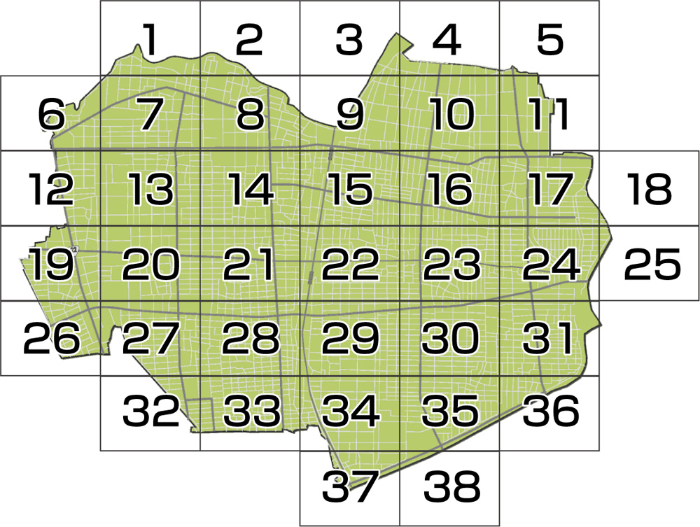 北名古屋市都市計画基本図　（四分割図）　1/2500